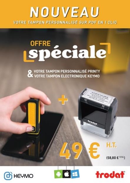 Illustration de la news Bystamp et bureau vallee lancent une offre tampon encreur + tampon électronique